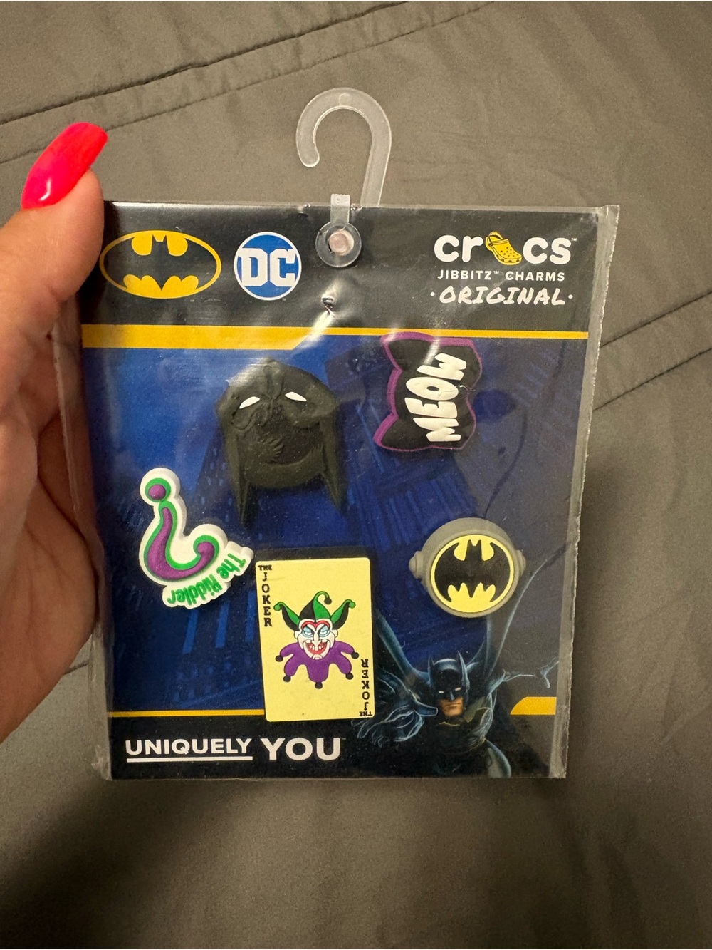 Crocs Jibbitz Batman DC Character Charm Set - Black, Yellow, Purple, Green